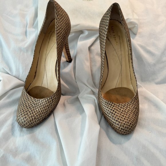 Kate Spade metallic snakeskin pump / heels - Picture 2 of 6